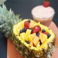 Fruit Salad in a Pineapple Boat_image