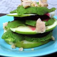 Roasted Beet, Avocado and Granny Smith Apples Tower_image