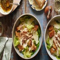 Roast Chicken Salad With Croutons and Shallot Dressing_image