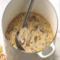 Creamy Beef, Mushroom and Noodle Soup_image