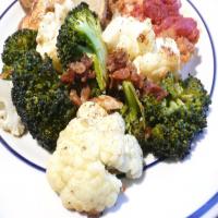 Oven Roasted Cauliflower and Broccoli With Bacon image