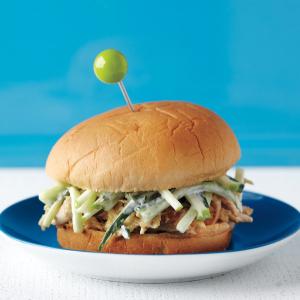 Pulled Chicken with Apple-Cucumber Slaw_image
