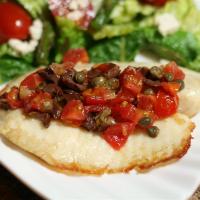 Grilled Tilapia with Tomato-Olive Tapenade_image