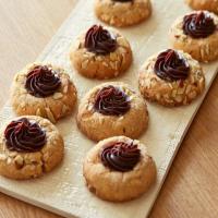 Chocolate-Almond Butter Thumbprint Cookies image