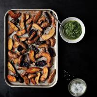 Roasted Fingerling Potatoes with Chive Pesto_image