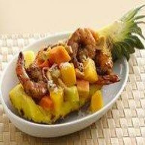 Grilled Shrimp with Tropical Fruit Salad_image