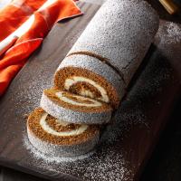 Peachy Gingerbread Cake Roll image