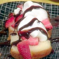 Sambuca Cake With Strawberries, Whipped Cream and Shaved Chocolate_image