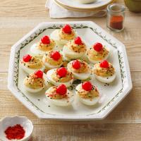 Sweet and Savory Deviled Eggs image