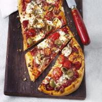 Spicy prawn pizzas image