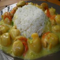 Curried Scallops With Rice image