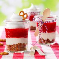 Strawberry Pretzel Dessert Jars image
