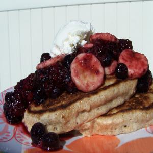 Whole Wheat Pancakes With Fresh Fruit_image
