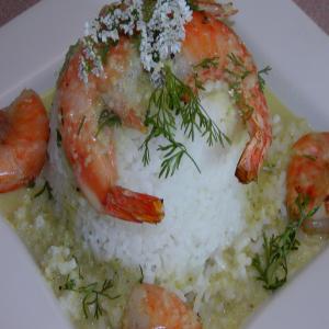 Smoked Shrimp With Poblano-Tomatillo Sauce_image