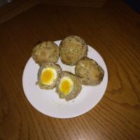 Baked Scotch Eggs With Mustard Sauce_image