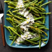 Asparagus and Green Beans with Tarragon Lemon Dip image