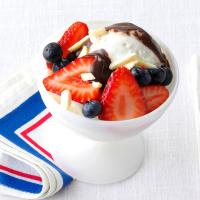 Berries & Chocolate Sauce for Ice Cream image
