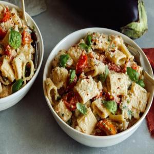 Summer Pasta with Grilled Eggplant Sauce_image