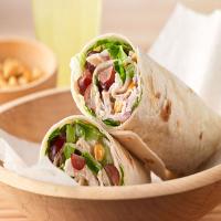 Chicken Salad Wraps with Cracked Pepper Almonds image