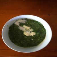 Spinach Soup With Parmesan Cream image