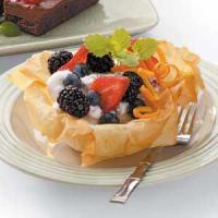 Berry-Filled Phyllo Flowers image