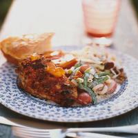 Barbecued Chicken Breasts with Spicy Peach Glaze image