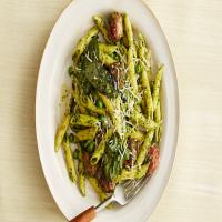 Penne with Spinach Pesto and Turkey Sausage_image
