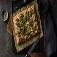 Artichoke, Roasted Red Pepper and Goat Cheese Tart image