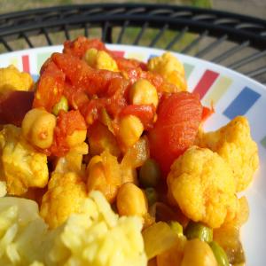 Curried Chick Peas and Mixed Vegetables image