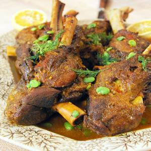 Lamb Shanks with Rice and Fava Beans image