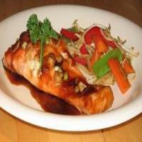 Hoisin Salmon Fillets With Stir Fry Vegetables_image