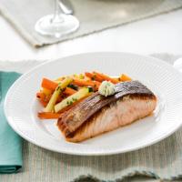 Crispy Skin Salmon with Minced Herb Butter image