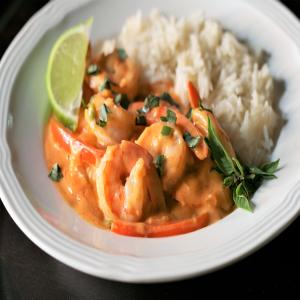 Red Coconut Curry with Shrimp_image
