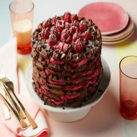 Chocolate-Raspberry Waffle Cake_image