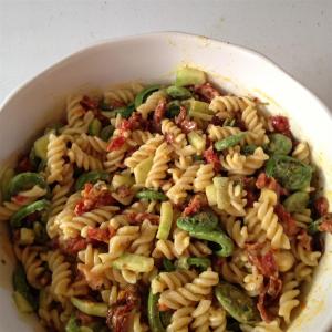 Pasta Salad with Fiddleheads, Bacon, and Sun-Dried Tomatoes_image