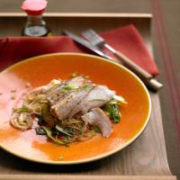Pork Chops with Bok Choy and Rice Noodles image