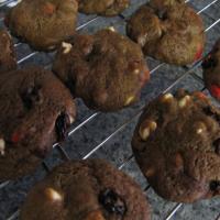Chocolate Chocolate Chocolate Cashew Cookies (with Raisins) image