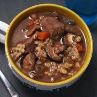 Kelly's Slow Cooker Beef, Mushroom, and Barley Soup image