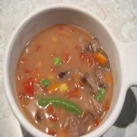 Easy Beef vegetable soup ( from left over beef)_image