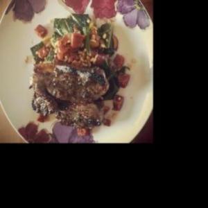 Redcurrant and Mint Marinated Lamb with Spring Greens and Pearl Barley in an Onion and Chorizo Butter_image