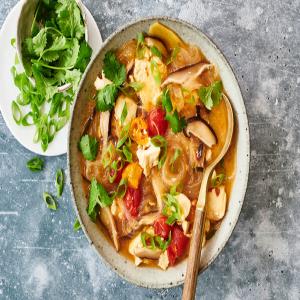 Tom Yum Soup With Tofu and Vermicelli_image