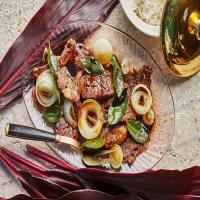 Filipino-Style Beef Steak with Onion and Bay Leaves (Bistek) image