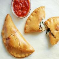 Whole-Wheat Beef, Mushroom and Spinach Calzone image