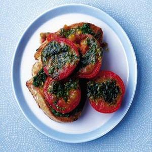 Grilled pesto tomatoes on toast_image