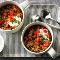Tomato-Garlic Lentil Bowls image