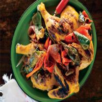 Chicken Under a Brick with Avocados and Chiles image