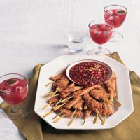 Walnut Chicken Strips with Pomegranate Sauce_image