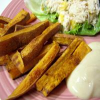 Kumara (Sweet Potato) Wedges With Mustard and Lime Yogurt_image