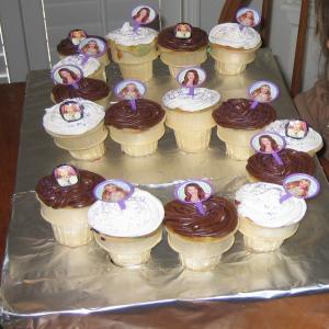 Birthday Ice Cream Cone Cupcakes image