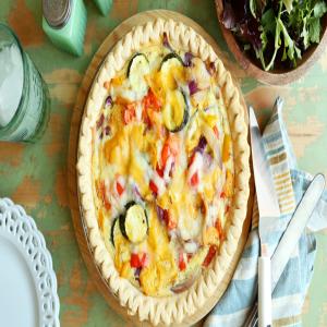 Roasted Vegetable and Gruyere Quiche image